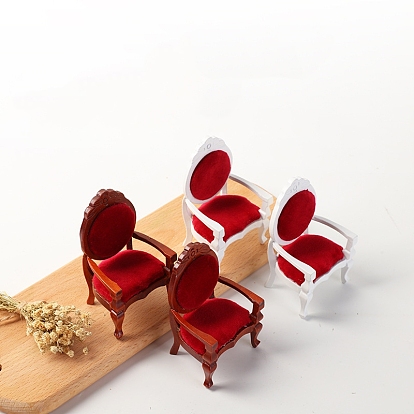 Миниатюрные украшения для деревянного кресла, аксессуары для кукольного домика с микро-ландшафтом, притворяясь опорными украшениями