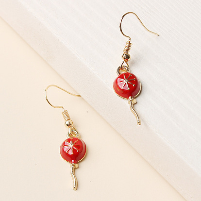 Charming Christmas Balloon Earrings with Delicate Snowflake Design - Cute and Stylish Fashion Accessories