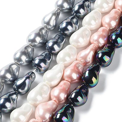 Нити бусин из искусственного жемчуга с гальваническим покрытием, самородки