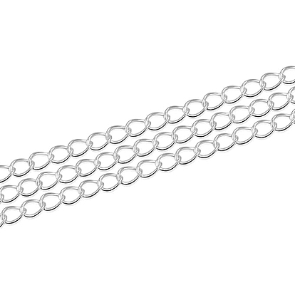925 Sterling Silver Curb Chains, Soldered