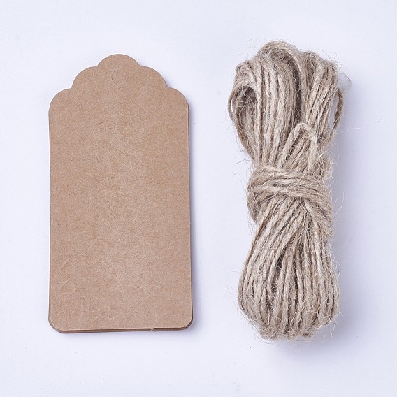 Schmuck Display Kraftpapier Preisschilder, mit Juteschnur