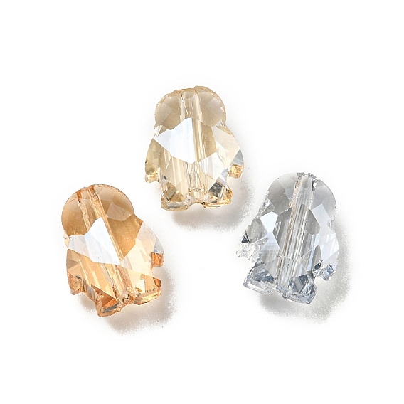 Гальванические стеклянные бусины, граненые, гальваническое покрытие, пингвин