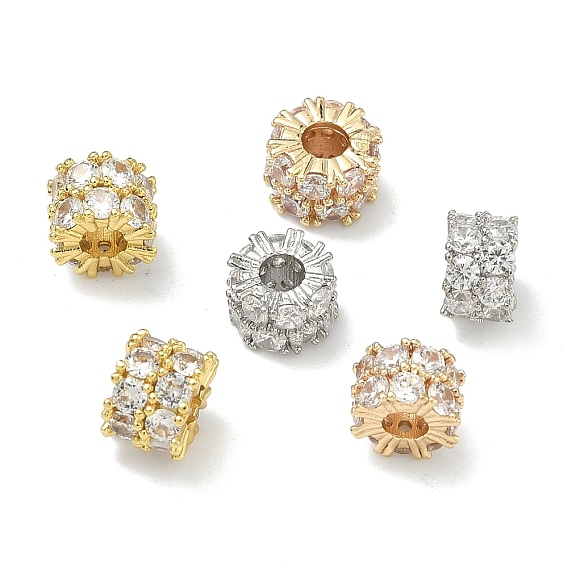 Латунные микропаве из прозрачного кубического циркония, колонка, долговечный, стойки покрытие