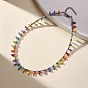 Glass Seed Beaded Charms Necklace for Women