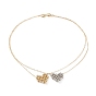 Brass Pendant Necklaces, with Cable Chains and Spring Ring Clasps, Heart