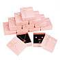 Rectangle Paper Jewelry Set Storage Boxes with Bowknot, Necklaces Rings Gift Case with Sponge Inside