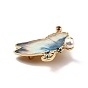 Alloy Rhinestone Brooches, Enamel Style, ABS Imitaiton Pearl Beads Lapel Pin, Cadmium Free & Lead Free, Butterfly