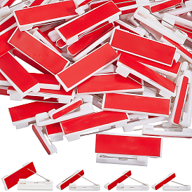 100 шт. 4 стили пластиковая фурнитура для брошей, клейкие штифты на задней планке с железными булавками