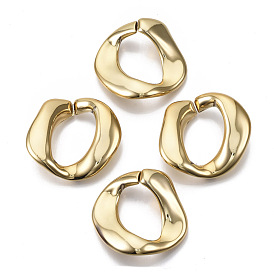 CCB Plastic Linking Rings, Quick Link Connectors, For Jewelry Curb Chains Making, Twist