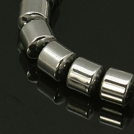 Non-magnetic Synthetic Hematite Beads Strands, Barrel, 10x10mm, Hole: 1mm, about 41pcs/strand, 16 inch