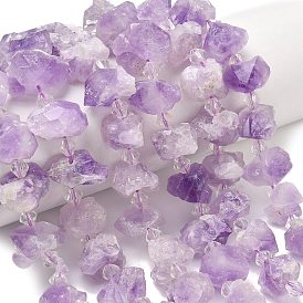 Необработанные грубые нити натурального аметиста, самородки