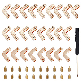 20 устанавливает защитные уголки для сумок из сплава, с винтом, 1отвертка для ПК