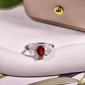 925 открытые кольца-манжеты из стерлингового серебра с микропаве из кубических цирконий и кварца, цветок, серебряные