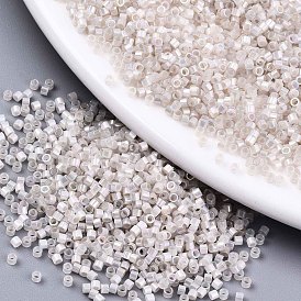 FGB 11/0 Grade A Baking Paint Glass Seed Beads, Cylinder, Uniform Seed Bead Size, Opaque Colours Rainbow