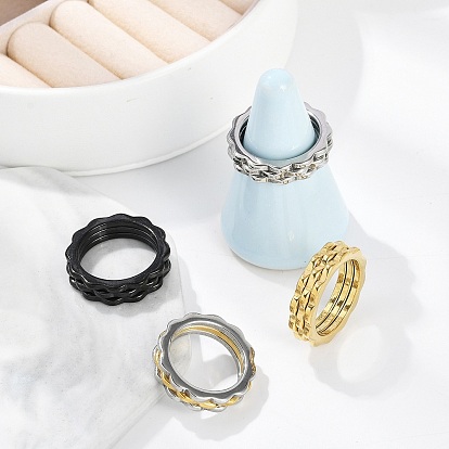 Ионное покрытие (ip) 304 кольцо из нержавеющей стали для женщин