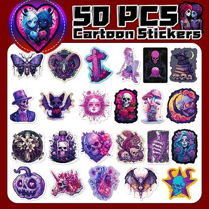 Gothic Skull Stickers Self-Adhesive Stickers, for DIY Photo, Album, Diary Scrapbook Decoration