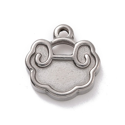 Pendentifs en acier inoxydable, verrouillage des nuages de bon augure