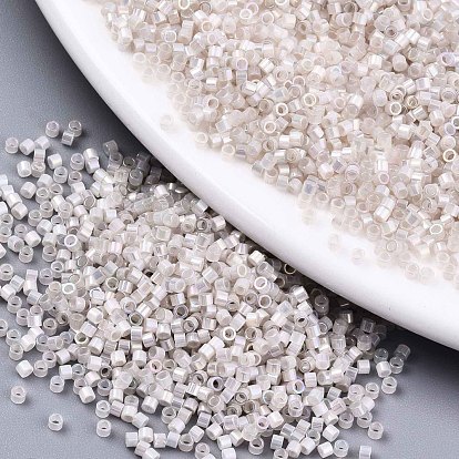 FGB 11/0 Grade A Baking Paint Glass Seed Beads, Cylinder, Uniform Seed Bead Size, Opaque Colours Rainbow