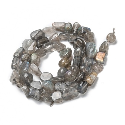 Natural Labradorite Beads Strands, Nuggets, Tumbled Stone