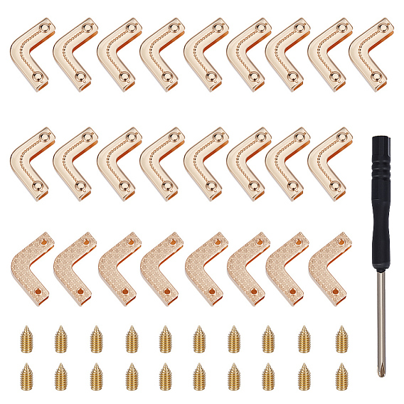 20 устанавливает защитные уголки для сумок из сплава, с винтом, 1отвертка для ПК