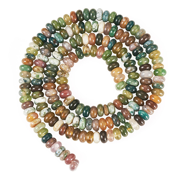 1 нити натуральных индийских агатовых бусин, рондель