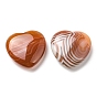 Natural Red Striped Agate/Banded Agate Palm Stones, Healing Stone, Heart