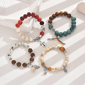 Cute Ceramic Bead Bracelet with Various Colors for Women