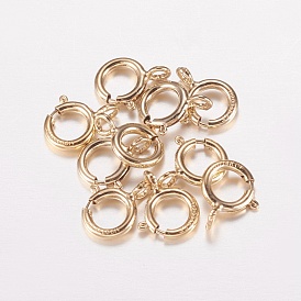 JK выводы, пружинные застежки из желтого золота, идеально подходит для изготовления ювелирных изделий, 1/20 14 к золоту