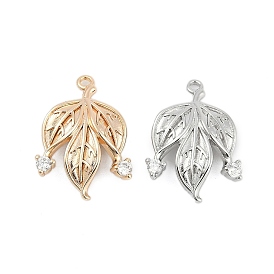 Латунные микро проложить кубического циркония подвески, без кадмия, без никеля и без свинца, лист прелести