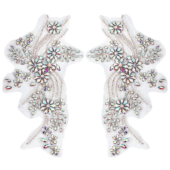 Аппликации из полиэфирного стекла и страз