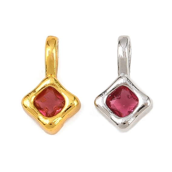 Латунные микро проложить кубического циркония подвески, ромб прелести