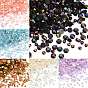 Electroplated Transparent Flat Back Resin Rhinestone Cabochons, Round Crystal Gems, AB Color, Faceted