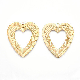 304 подвески из нержавеющей стали, ионное покрытие (ip), сердце прелести