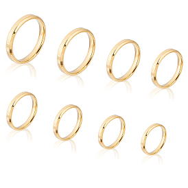16 шт. 8 стили простое кольцо из нержавеющей стали для унисекс