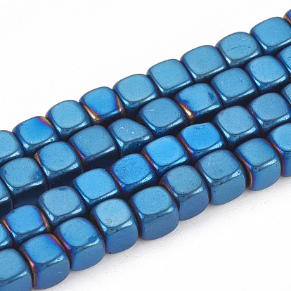 Electroplated Non-magnetic Synthetic Hematite Beads Strands, Cube