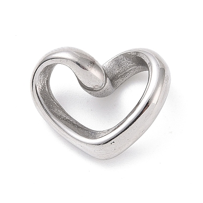 304 Stainless Steel Linking Rings, Twisted Heart