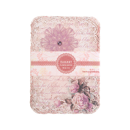 Lace Scrapbook Paper Pads, for DIY Album Scrapbook, Background Paper, Diary Decoration, Rectangle