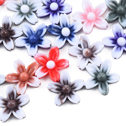 Opaque Resin Cabochons, Flower