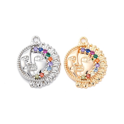 Латунные микро проложить кубического циркония подвески, без кадмия, без никеля и без свинца, прелести лица