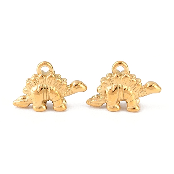 304 Stainless Steel Pendants,  Dinosaur Charm, Ion Plating(IP)
