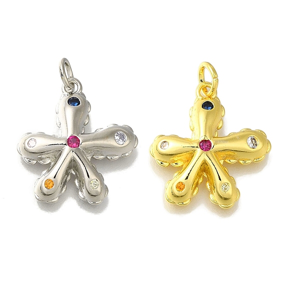 Подвеска из латуни с микропаве из кубического циркония, с целью перехода в кольце, без свинца и без кадмия, долговечный, звезда