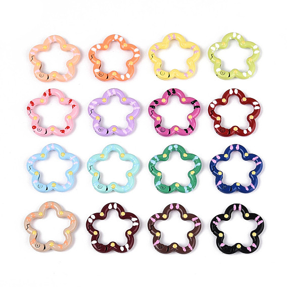 Окрашенные распылением пружинные кольца из сплава, цветок