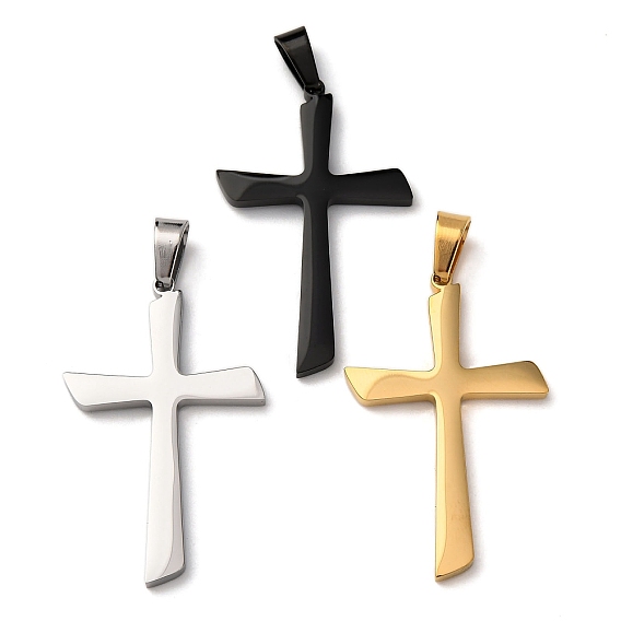 304 подвески из нержавеющей стали, крест очарование, вакуумное покрытие pvd
