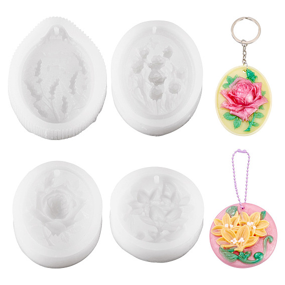 4шт 4 стили силиконовые формы для мыла, для инструментов для выпечки, diy формы для выпечки, форма для кекса бисквитные шоколадные формы, Цветочная тема