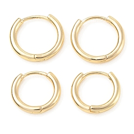 Brass Huggie Hoop Earrings