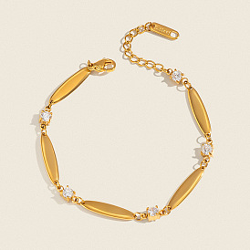 304 Edelstahl-Pferdeaugen-Gliederkettenarmbänder für Damen