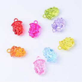 Transparent Acrylic Pendants, Grape