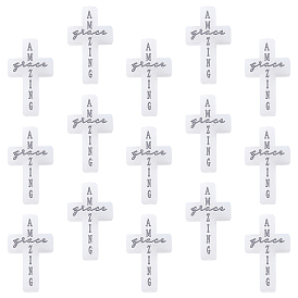 15 шт силиконовые бусины, крестик