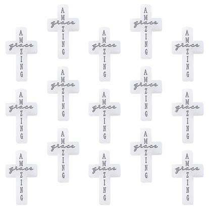 15 шт силиконовые бусины, крестик