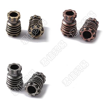 6pcs 3 couleur edc laiton couteau chaîne pendentif lumière parachute chaîne outil